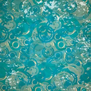 Abstract seamless pattern of colored circles in vintage style Illustrazione stock