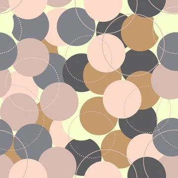 Abstract seamless pattern with the colored circles Stock Illustration