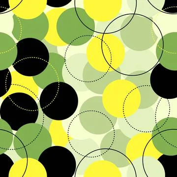 Abstract seamless pattern with the colored circles Stock Illustration