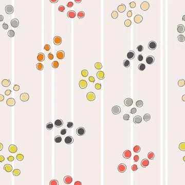 Abstract seamless pattern with colored circles Stock Illustration