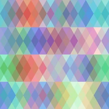 Abstract seamless pattern with colored rhombus, spectrum effect. Vector イラスト素材