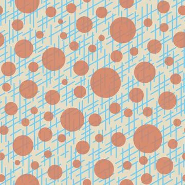 Abstract seamless pattern with colorful balls and lines.Illustration colorful Stock Illustration
