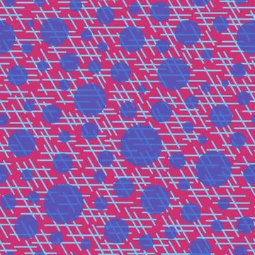 Abstract seamless pattern with colorful balls and lines.Illustration colorful Illustrazione stock