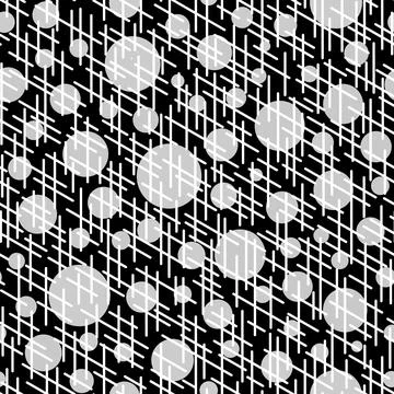 Abstract seamless pattern with colorful balls and lines.Illustration colorful Stock Illustration