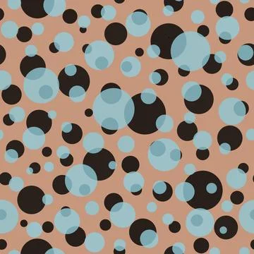 Abstract seamless pattern with colorful balls.Illustration of overlapping col Stock Illustration