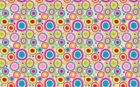Abstract Seamless Pattern with Colorful Circles Stock Illustration