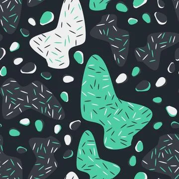 Abstract seamless pattern with colorful elements. Beautiful textile or paper  Stock Illustration