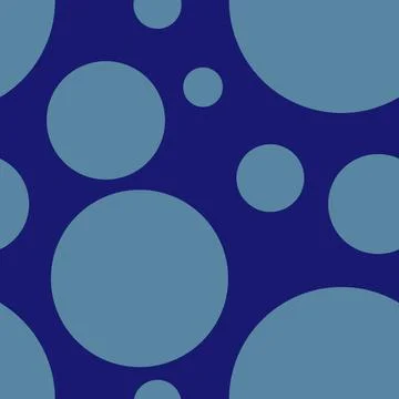 Abstract seamless pattern with colorful gray different balls on blue. Stock Illustration