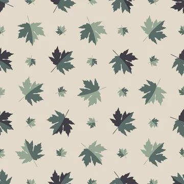 Abstract seamless pattern with colorful leaves. Beautiful textile or paper pr Stock Illustration