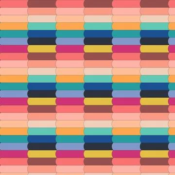 Abstract seamless pattern, colorful rectangles, graphic background, simple .. Stock Illustration