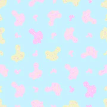 Abstract seamless pattern with colorful shapes. Beautiful textile or paper pr Stock Illustration