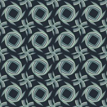 Abstract  seamless pattern of colorful stripes in shades of blue Stock Illustration