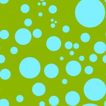 Abstract seamless pattern with colorful turquoise different balls on applegreen Stock Illustration