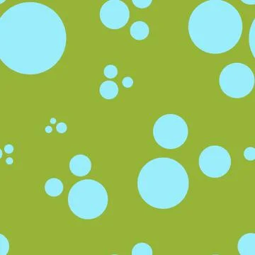 Abstract seamless pattern with colorful turquoise different balls on applegre Stock Illustration