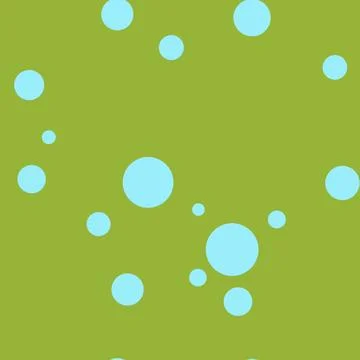 Abstract seamless pattern with colorful turquoise different balls on applegre Stock Illustration
