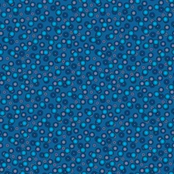 Abstract seamless pattern with colorful voluminous different balls on azure. Stock Illustration