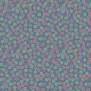 Abstract seamless pattern with colorful voluminous different balls on gray. Stock Illustration