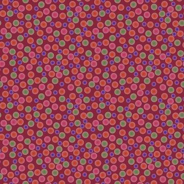 Abstract seamless pattern with colorful voluminous different balls on burgund Stock Illustration