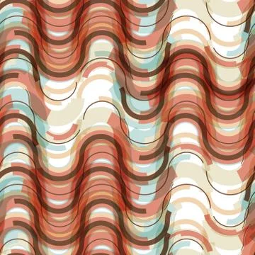 Abstract seamless pattern of colorful waves Illustrazione stock