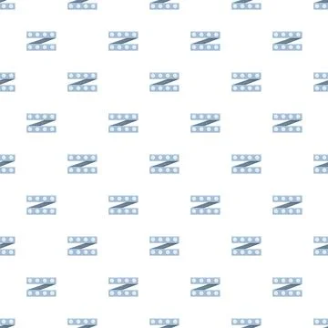 Abstract seamless pattern creating winding road of dots Stock Illustration