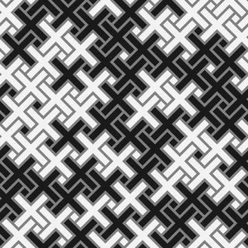 Abstract seamless pattern of crosses. Modern stylish texture Stock Illustration