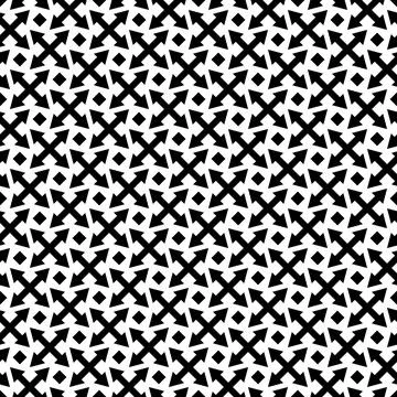 Abstract seamless pattern of crosses. Modern stylish texture Stock Illustration