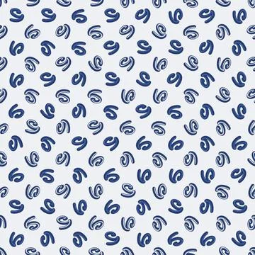 Abstract seamless pattern with cute colored elements. Hand drawn simple desig Stock Illustration