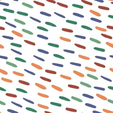 Abstract seamless pattern with dash line. Diagonal stripe backdrop. Funny rai Stock Illustration