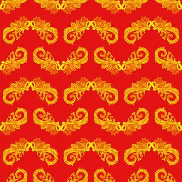 Abstract seamless pattern with decorative ornament red vector Illustrazione stock