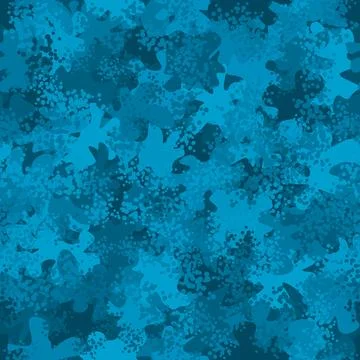 Abstract seamless pattern with denim blue colored chaotic squares background Stock Illustration