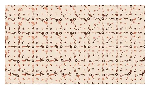 Abstract seamless pattern design with brown organic shapes on light beige b.. 스톡 일러스트