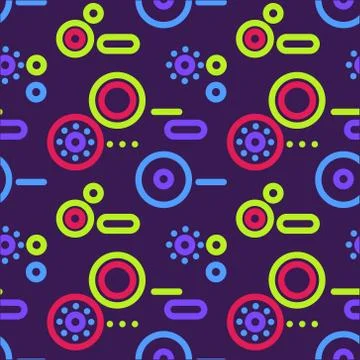 Abstract seamless pattern design with circular shapes Illustrazione stock