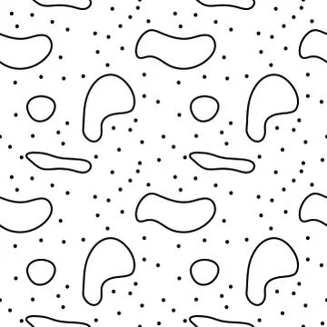 Abstract seamless pattern with different design elements. Modern stylish text イラスト素材