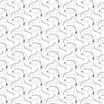 Abstract seamless pattern with direction arrows. Monochrome minimalistic texture Stock-Illustration