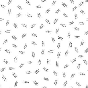 Abstract seamless pattern with doodles on white background. Simple abstract Stock Illustration