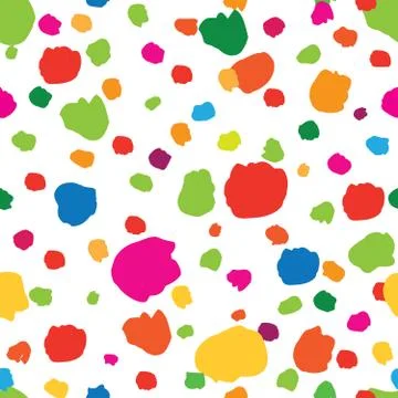 Abstract seamless pattern with dot. Blot holiday party texture Stock Illustration