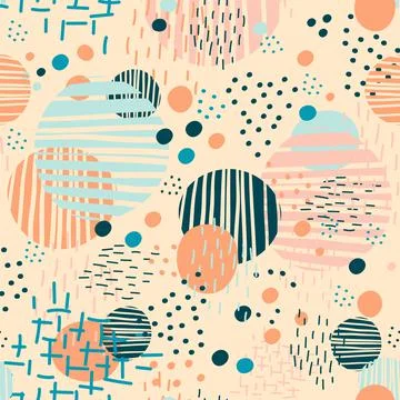 Abstract seamless pattern dots and lines vector background 스톡 일러스트