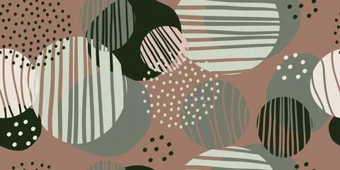 Abstract seamless pattern dots and spots vector illustration Stock Illustration