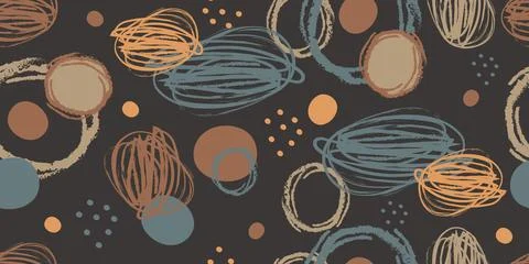 Abstract seamless pattern dots and spots illustration Stock Illustration