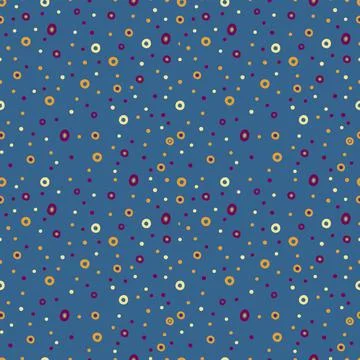 Abstract seamless pattern dotted blue color.Modern hand drawn texture background Stock Illustration