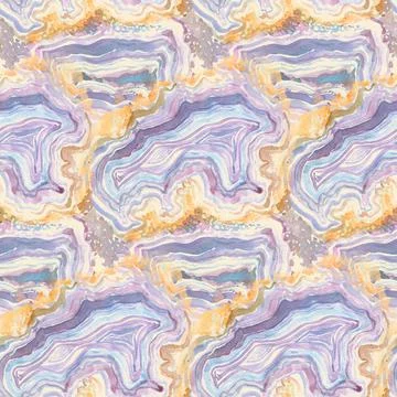 Abstract seamless pattern with emitting texture of agate stone painted Illustrazione stock
