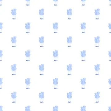 Abstract seamless pattern featuring light blue cubes Stock Illustration
