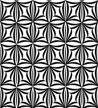 Abstract seamless pattern Floral oriental geometric line ornament Stock Illustration