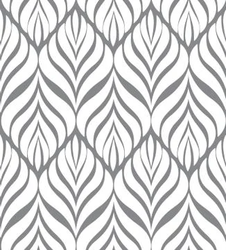 Abstract seamless pattern Floral oriental geometric line ornament Stock Illustration