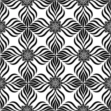 Abstract seamless pattern Floral oriental geometric line ornament Stock Illustration