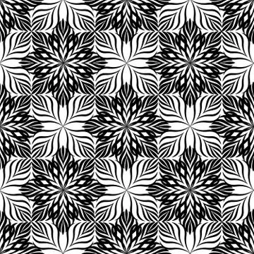 Abstract seamless pattern Floral oriental geometric line ornament Stock Illustration