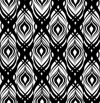 Abstract seamless pattern Floral oriental geometric line ornament Stock Illustration