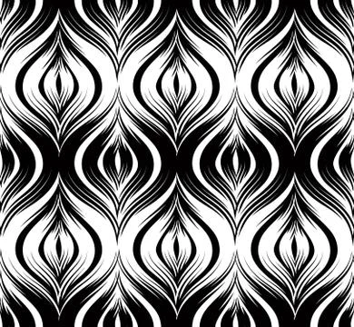 Abstract seamless pattern Floral oriental geometric line ornament Stock Illustration