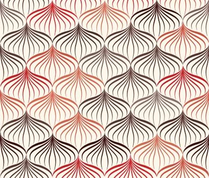 Abstract seamless pattern Floral oriental geometric line ornament Stock Illustration