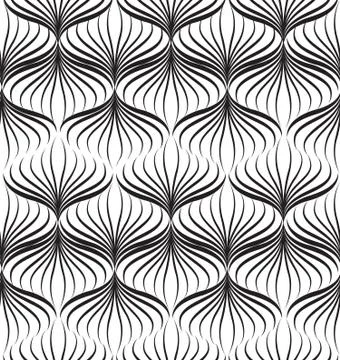 Abstract seamless pattern Floral oriental geometric line ornament Illustrazione stock